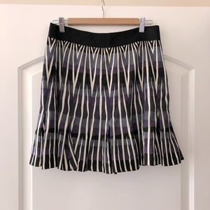 Elie Tahari purple print mini skirt Sz 6